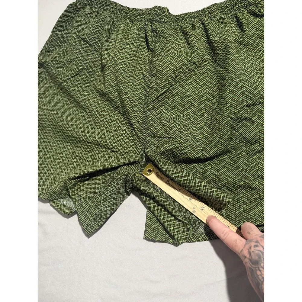 Prospirit green swim trunks shorts, lined, drawstring, men's large